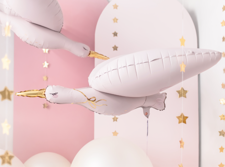 Pembe Leylek Folyo Balon