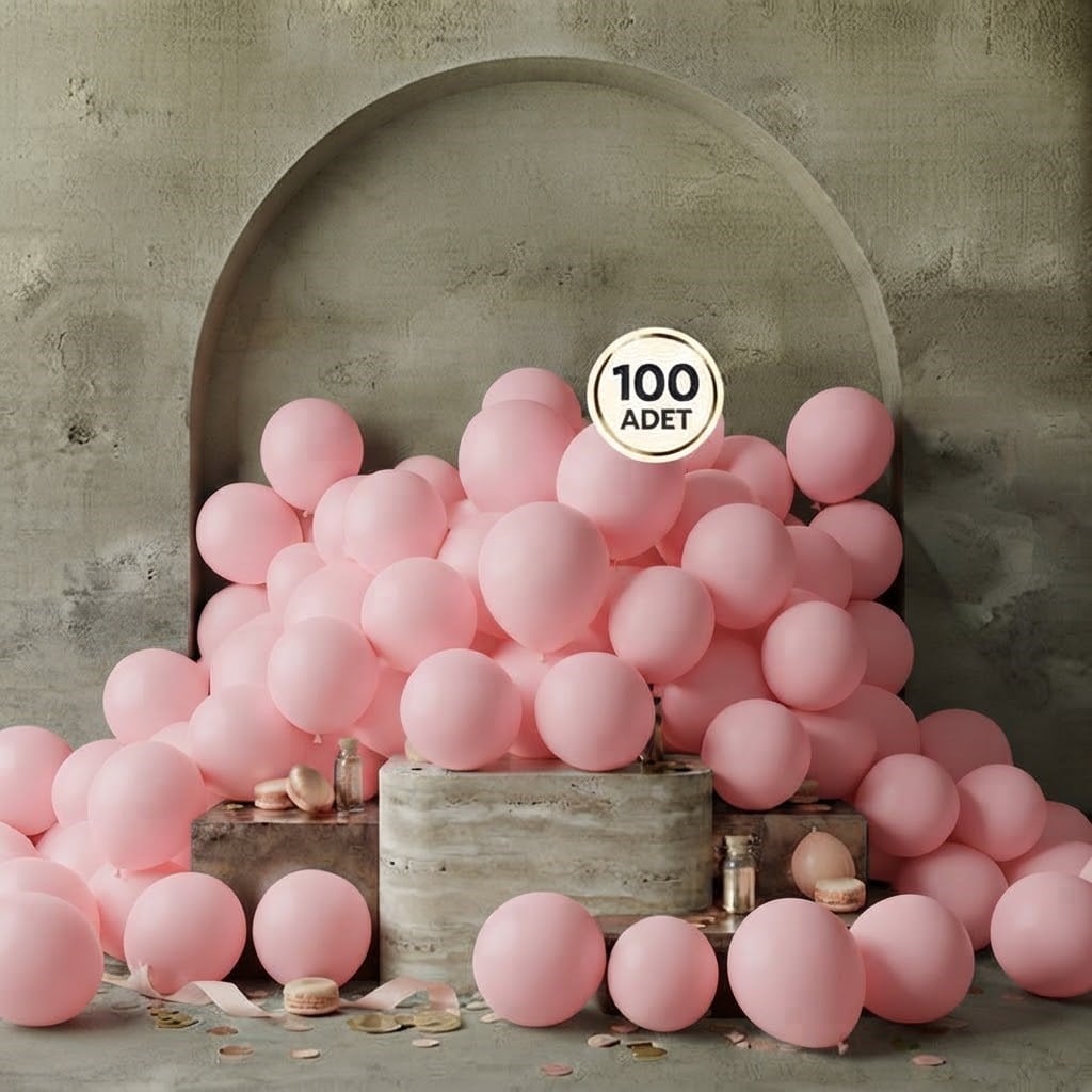 Pembe Pastel Balon (100 adet)