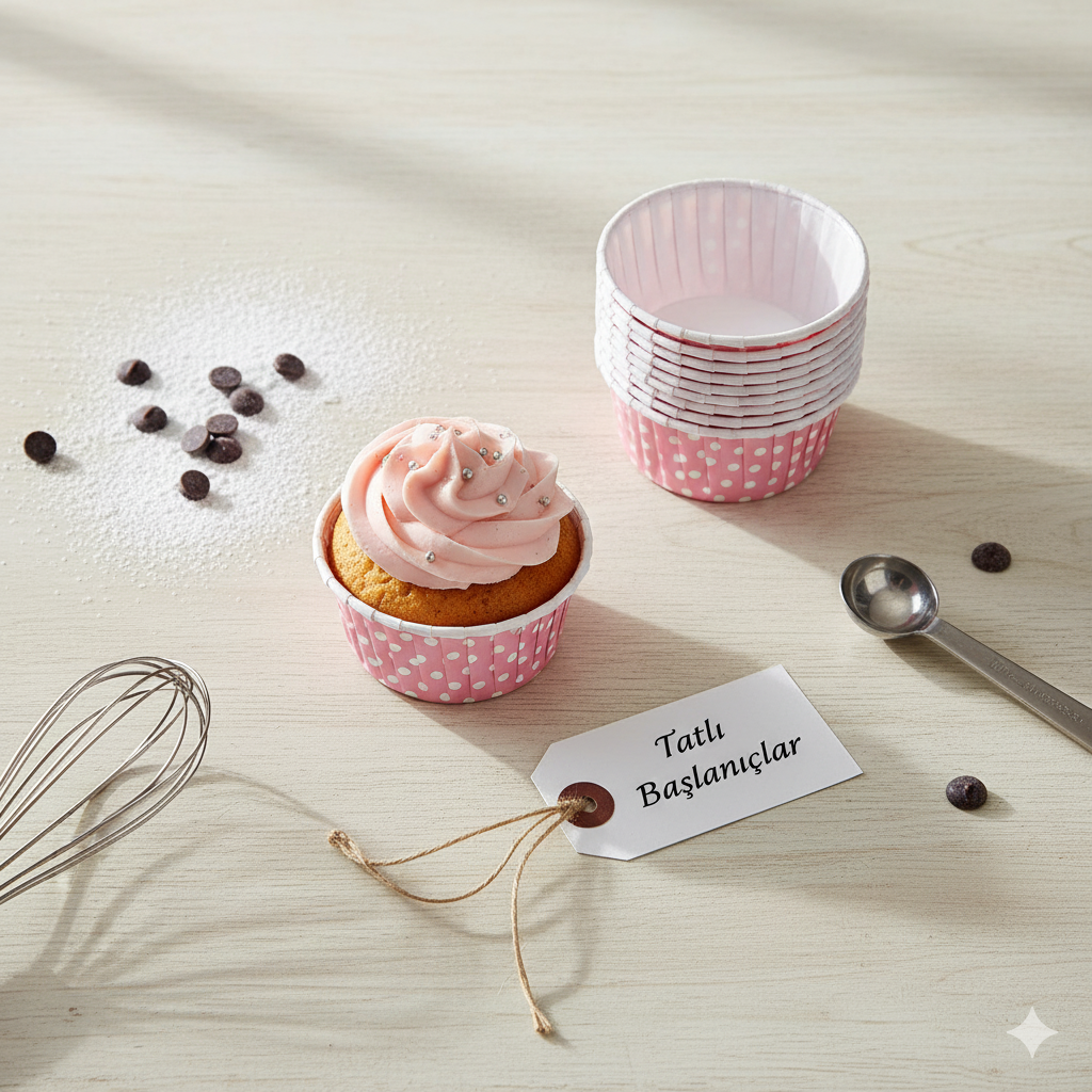 PEMBE PUANTİYELİ KEK KALIBI (25 ADET)