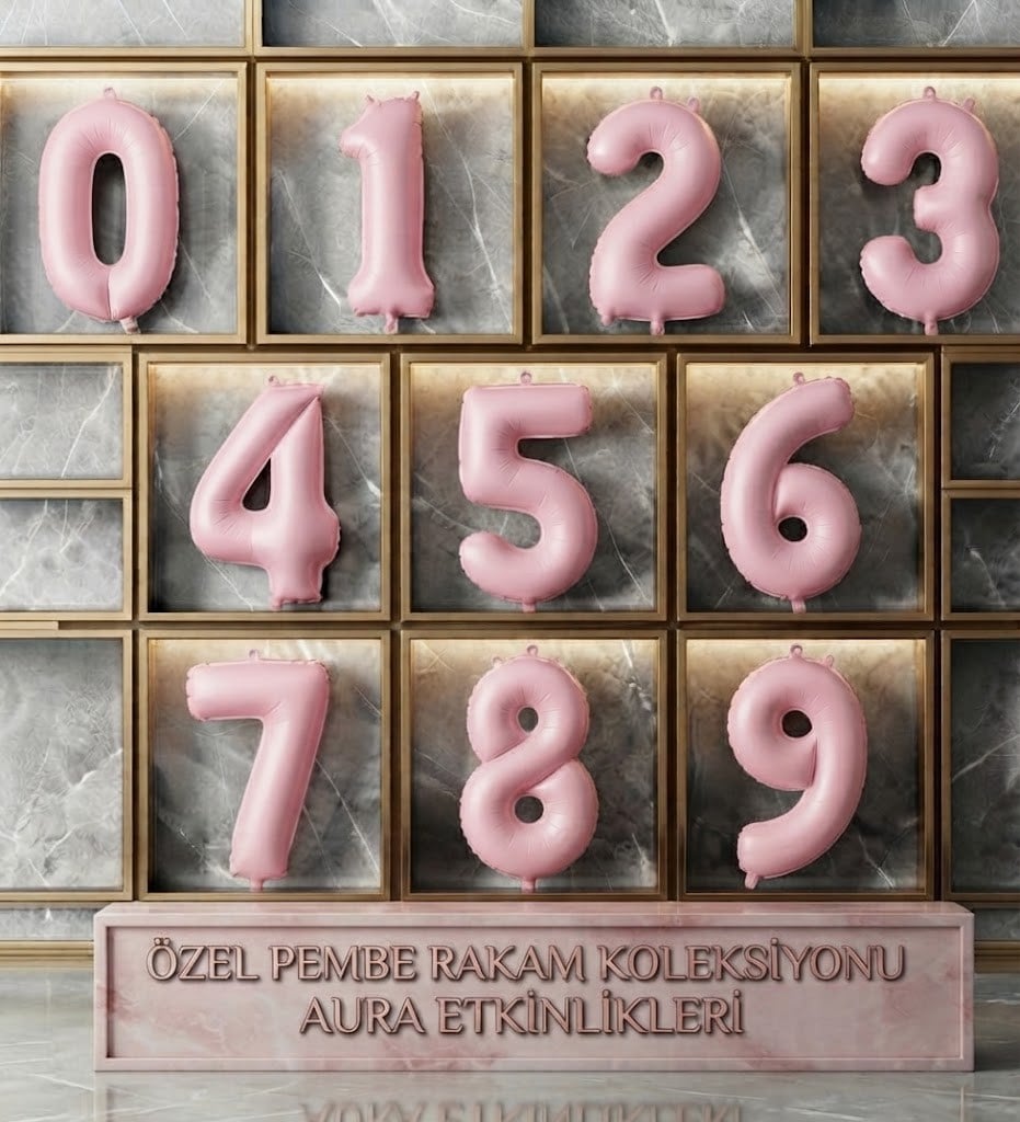 Pembe Rakam Balon (75 cm)