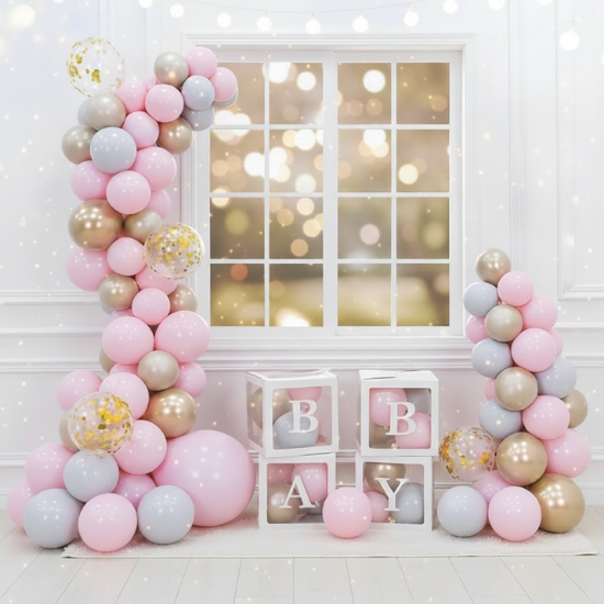 Pink Rose Balon Zinciri