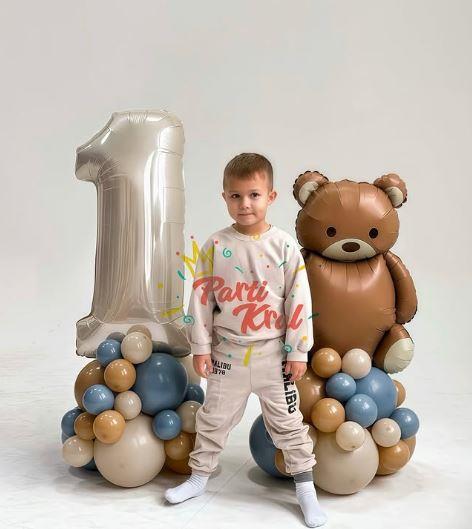 Retro Ayı Balon Buketi