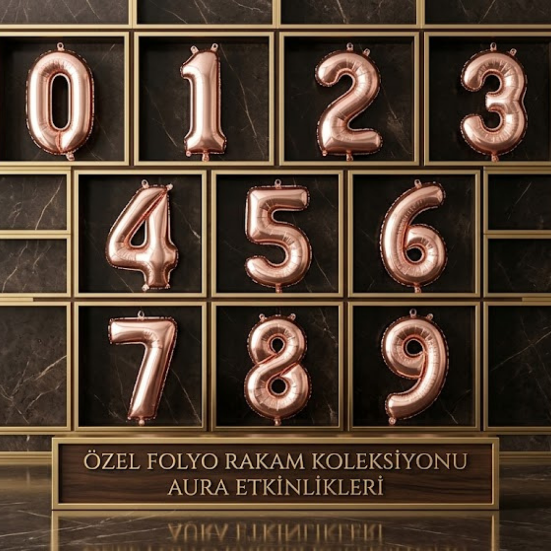 Rose Gold Rakam Folyo Balon (100 cm)