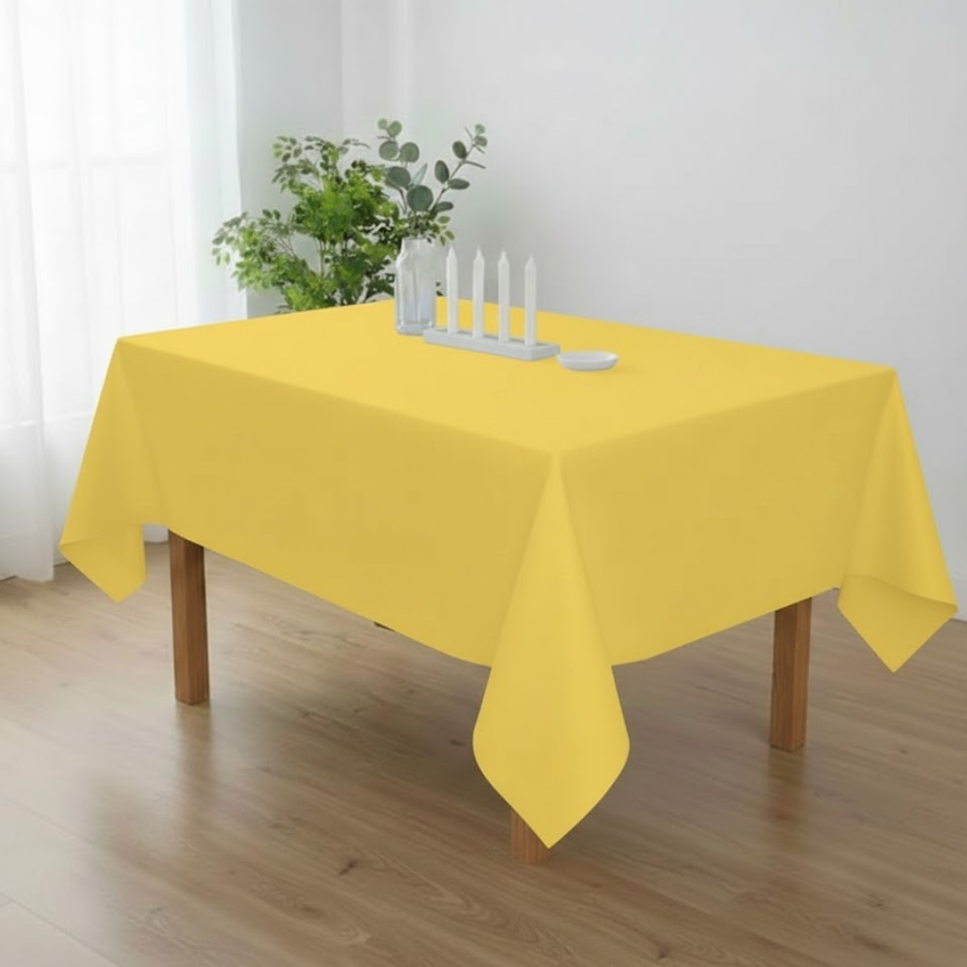 Sarı Plastik Masa Örtüsü (120x180)