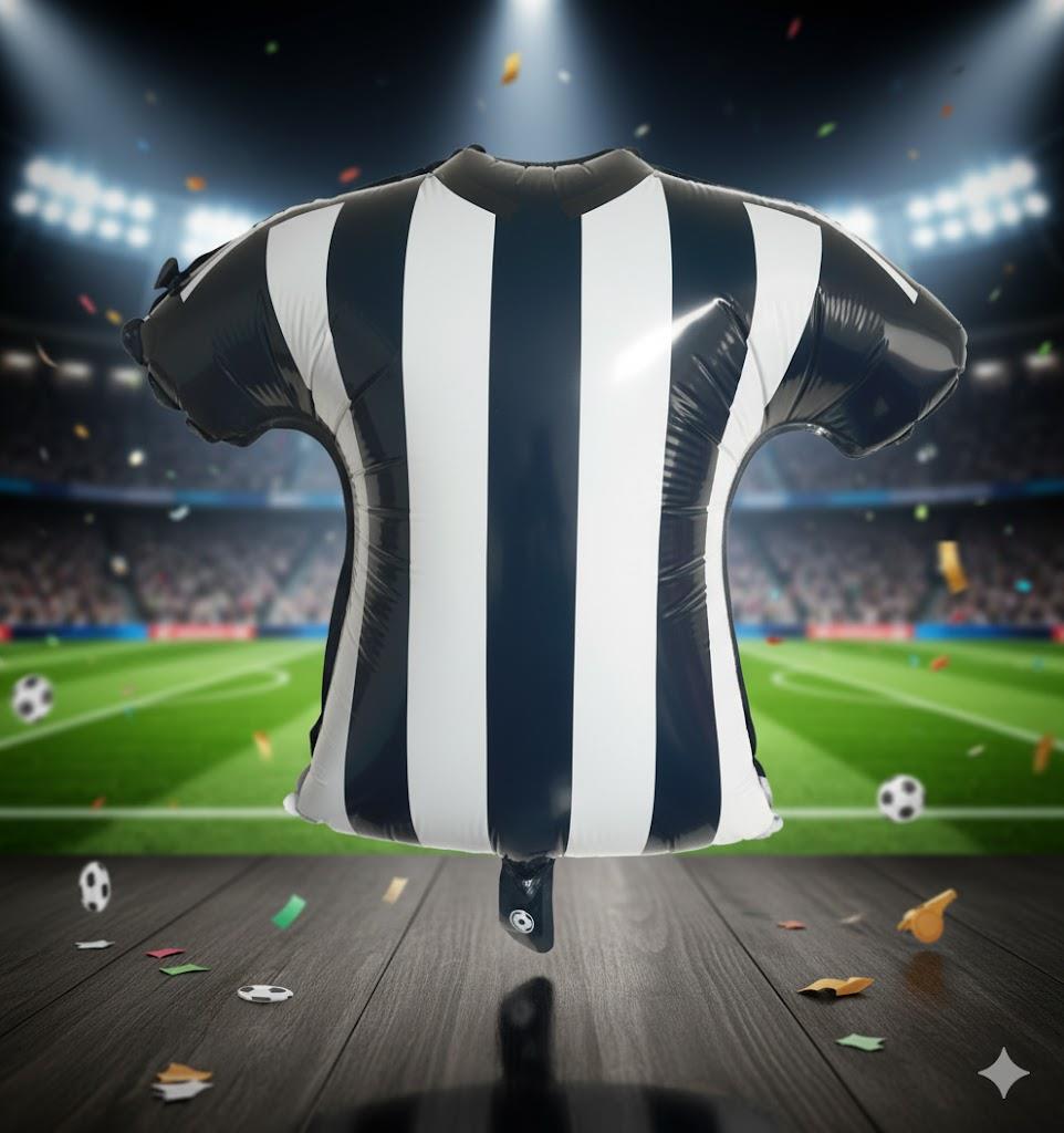 Siyah Beyaz Forma Folyo Balon 