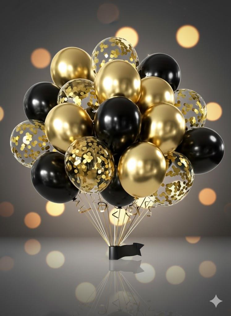 Siyah Gold Balon Demeti