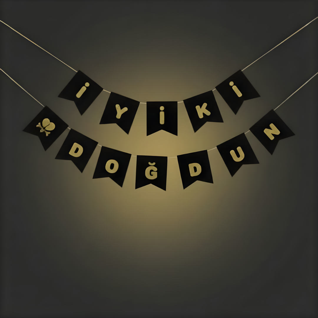 SİYAH GOLD İYİ Kİ DOĞDUN BANNER