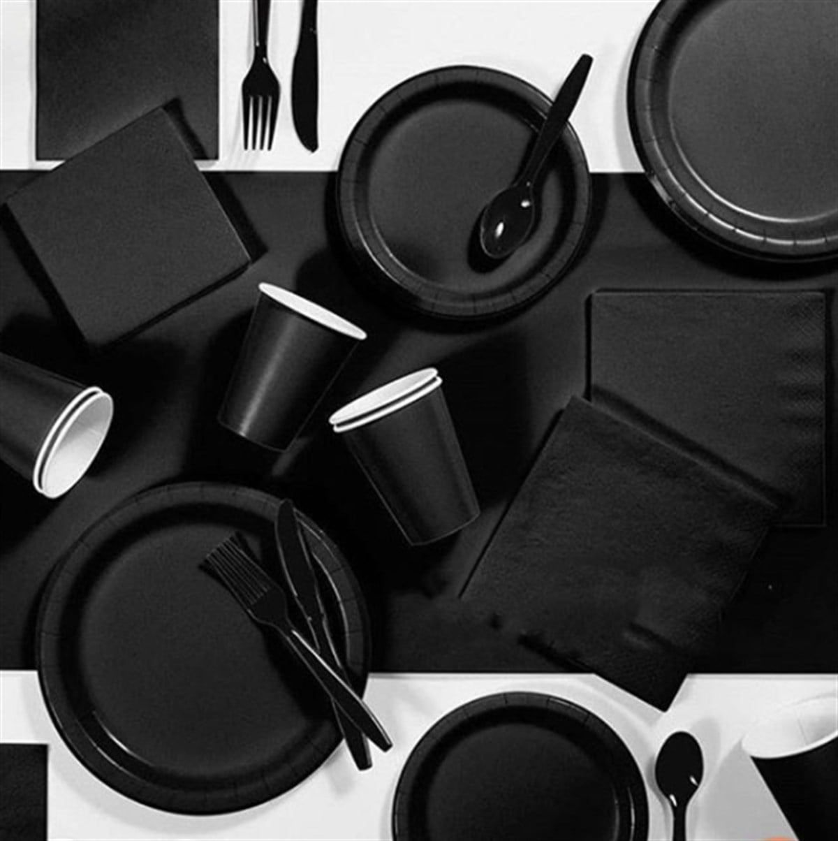 SİYAH PARTİ SET (16 KİŞİLİK)