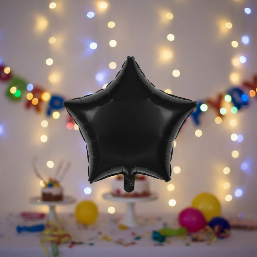 SİYAH YILDIZ FOLYO BALON (45 cm)