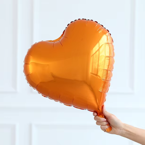 Turuncu Kalp Folyo Balon 