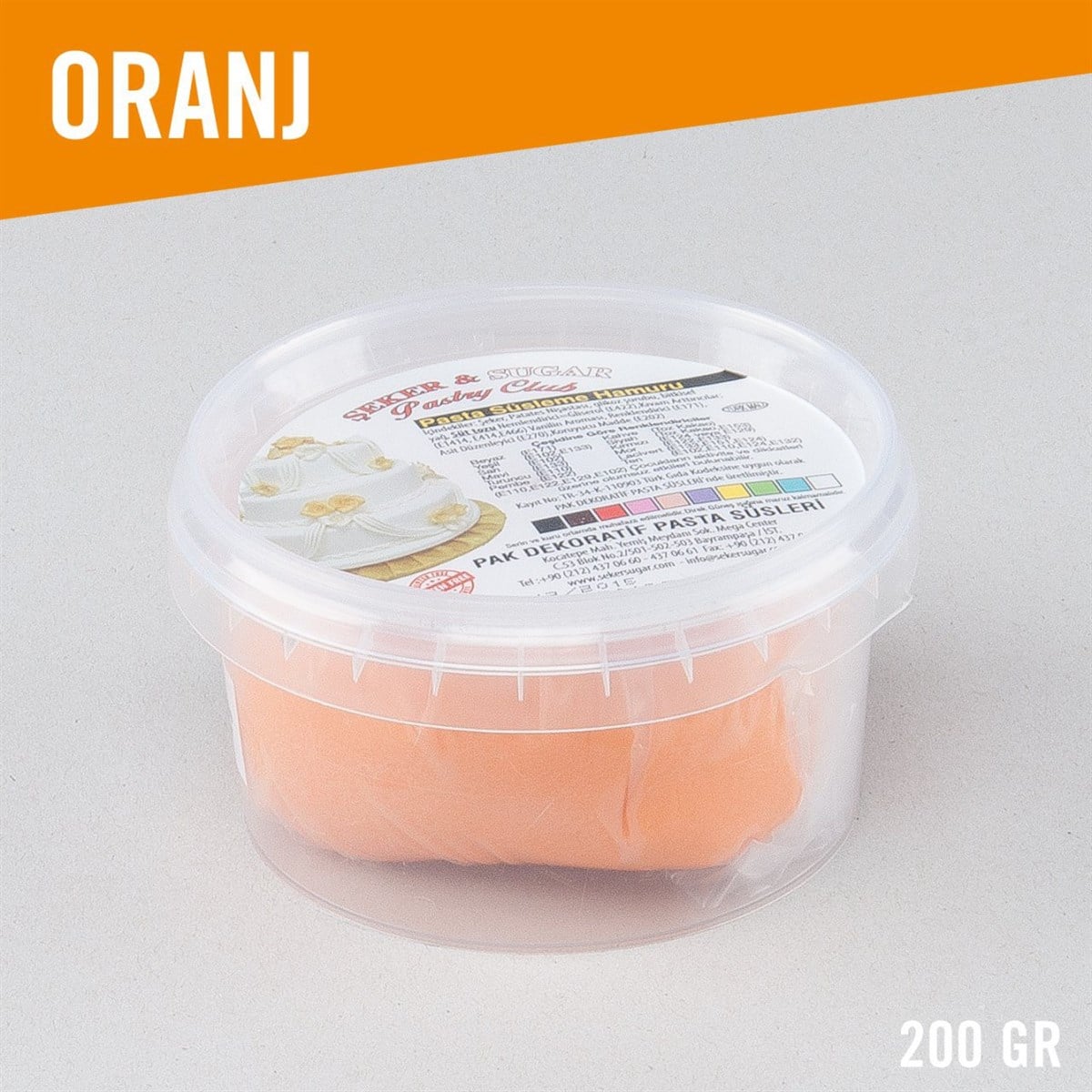 TURUNCU ŞEKER HAMURU (200 GR)
