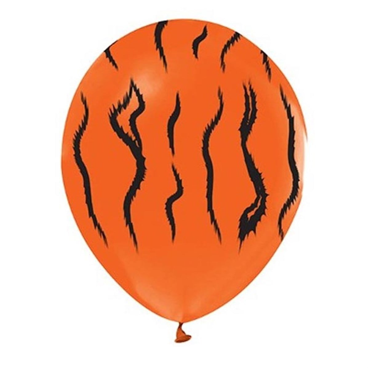 TURUNCU SİYAH ÇİZGİLİ BALON (5 ADET )