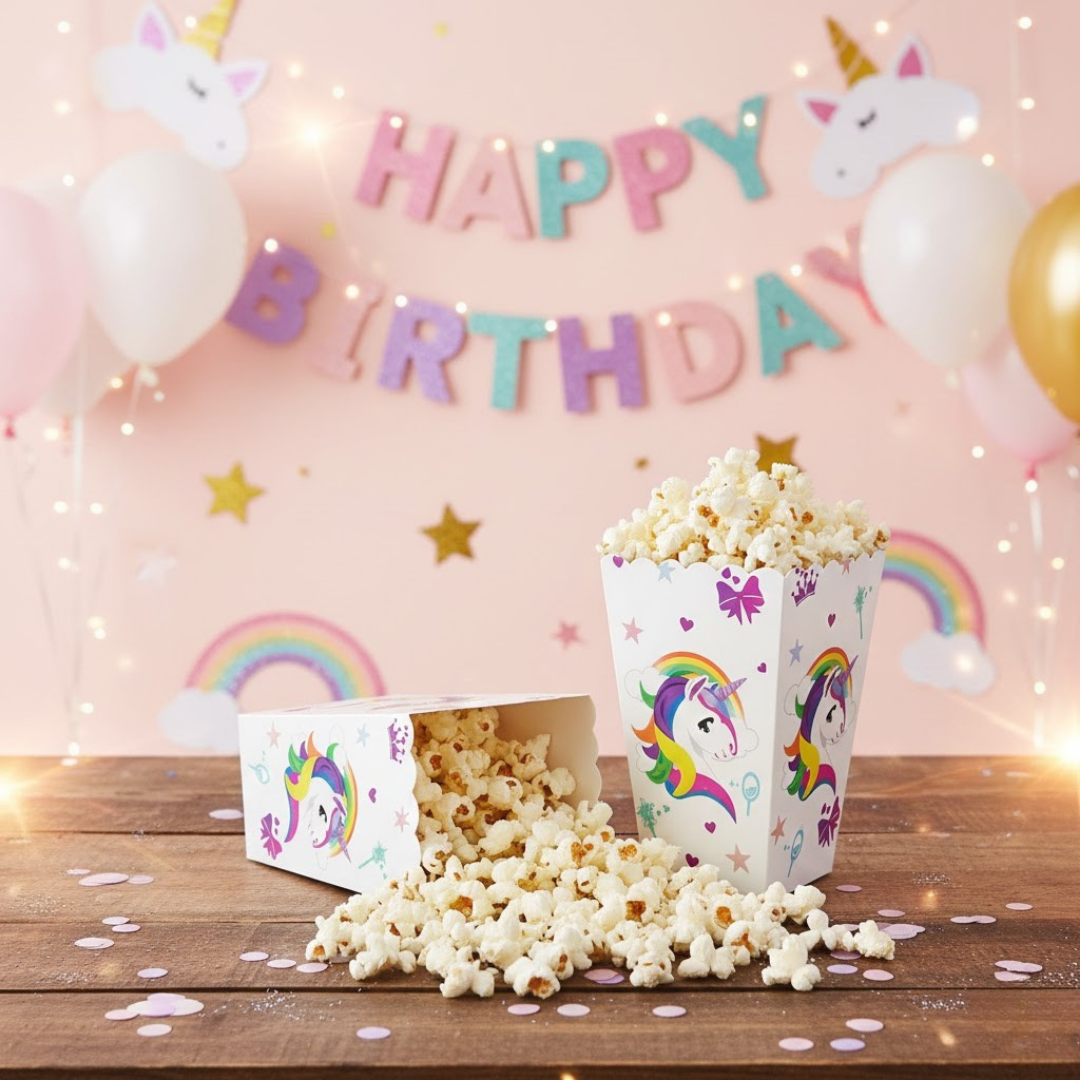 Ünicorn Temalı Mısır Kutusu (8 adet)