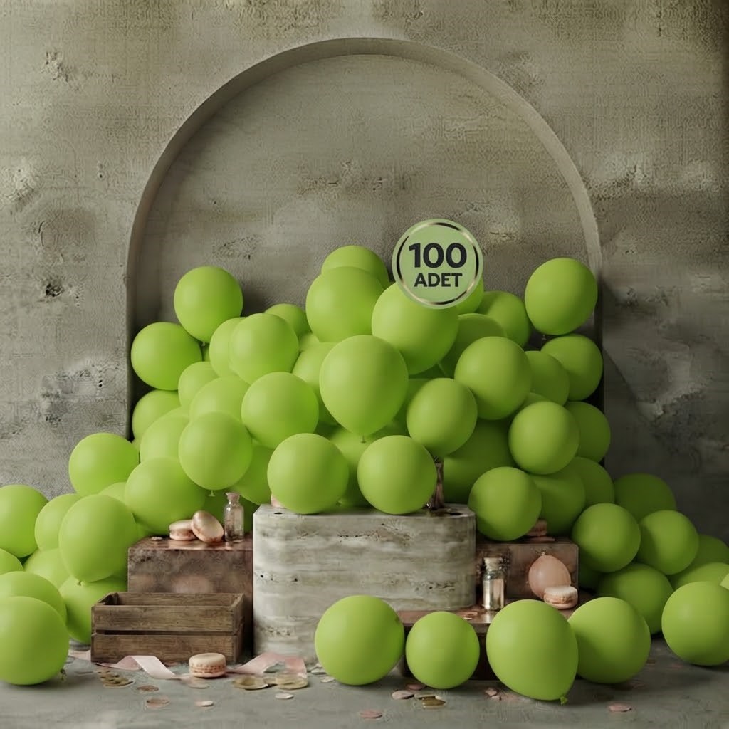 Yeşil Pastel Balon (100 adet)