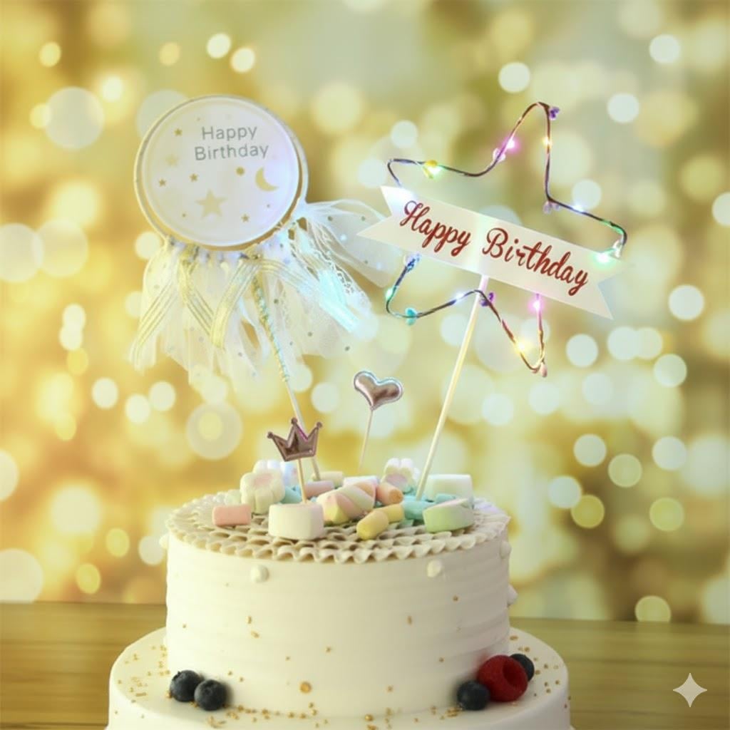 YILDIZ LEDLİ PASTA SÜSÜ