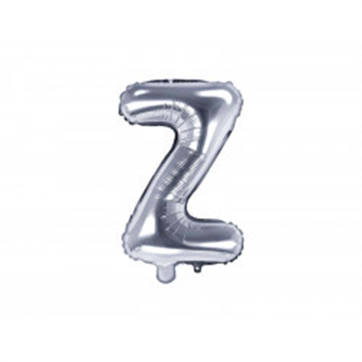Z Harf Gümüş Folyo Balon (35 CM)  