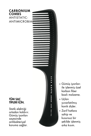 Acca Kappa Carbonium Styling Comb 7230