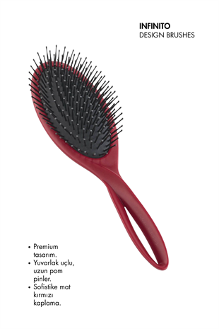 Acca Kappa Infinito Brush Long Pom Pins - Red
