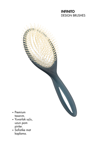 Acca Kappa Infinito Brush Long Pom Pins - Prussian Blue