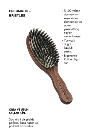 Acca Kappa Kotibè Wood Porcupine Mini Oval Brush