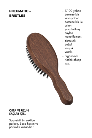 Acca Kappa Kotibè Wood Porcupine Mini Oval Brush