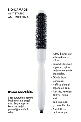 Acca Kappa No-Damage Hairbrush 16mm