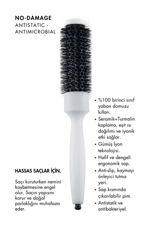 Acca Kappa No-Damage Hairbrush 25mm