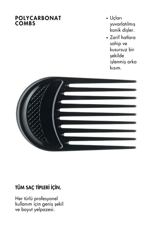 Acca Kappa Polycarbonate Styling Comb 7626