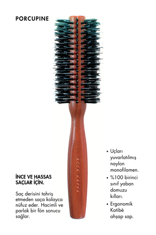 Acca Kappa Porcupine Hairbrush 54mm/46mm
