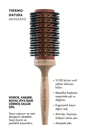 Acca Kappa Thermo Natura Hairbrush 43mm