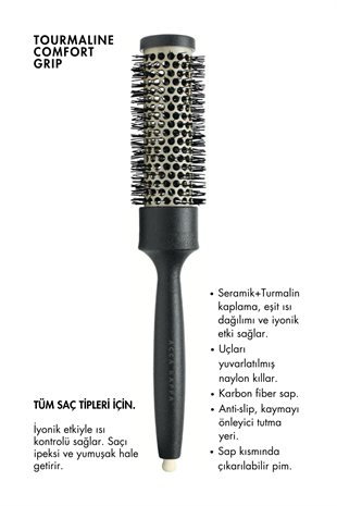 Acca Kappa Tourmaline Hairbrush 30mm