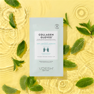 Voesh Collagen Gloves With Mint and Botanical Extracts