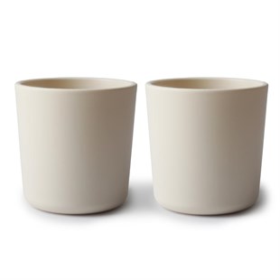 Mushie Cup Ivory - Mushie Bardak Fildişi Rengi 2'li Set
