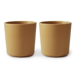 Mushie Cup Mustard - Mushie Bardak Hardal Rengi 2'li Set