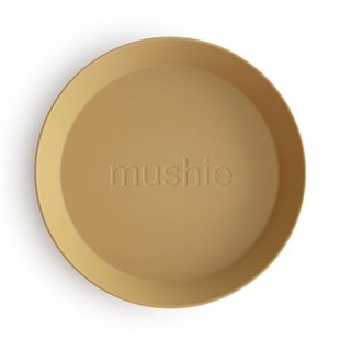 Mushie Dinner Plate Single Round Mustard - Mushie Tabak Tekli Hardal Rengi