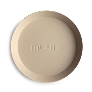 Mushie Dinner Plate Single Round Vanilla - Mushie Tabak Tekli Vanilya Rengi