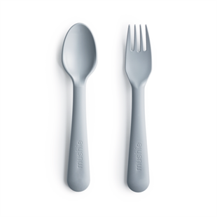 Mushie Fork and Spoon Cloud - Mushi Çatal ve Kaşık Seti Bulut Rengi