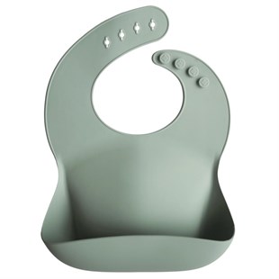 Mushie Silicone Bib Cambridge Blue - Mushie Silikon Önlük Nane Yeşili