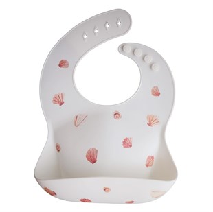Mushie Silicone Bib Black Numbers - Mushie Silikon Önlük Siyah Numaralar