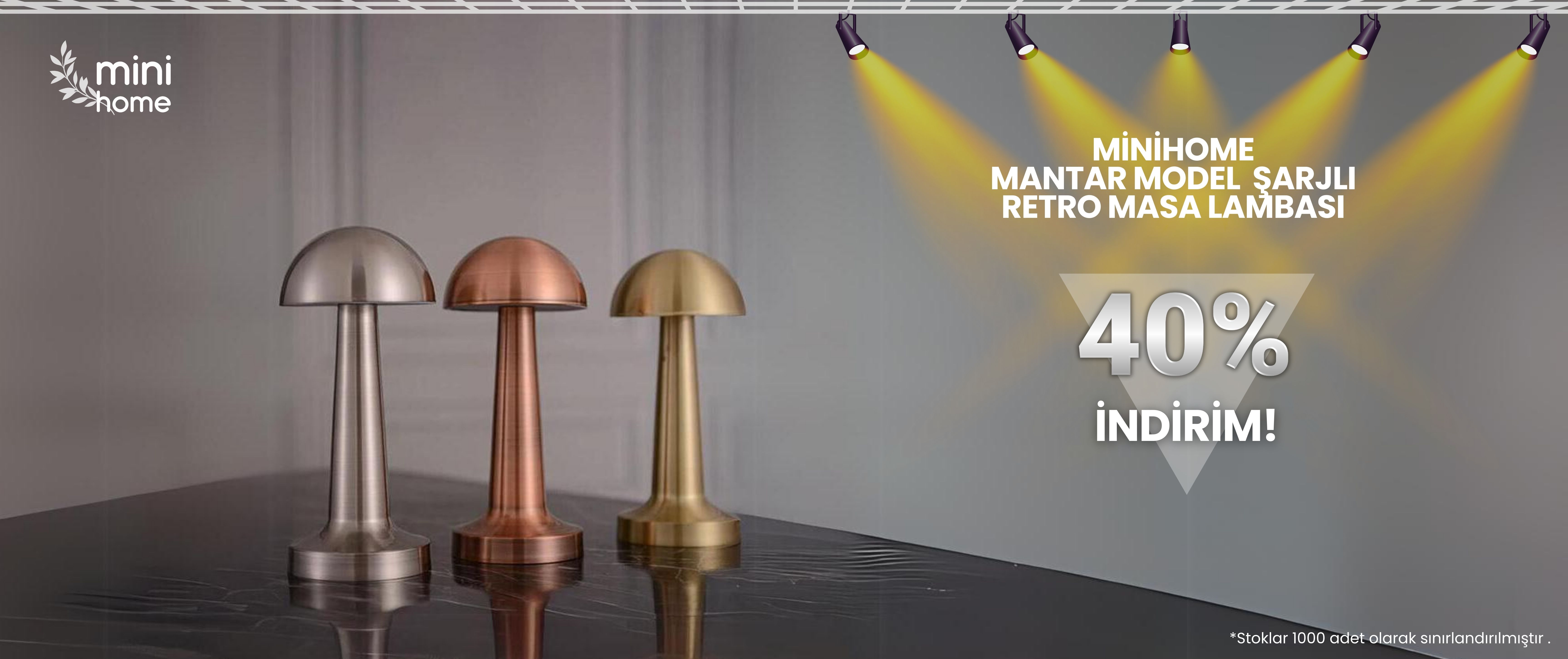 Minihome Mantar masa lambası
