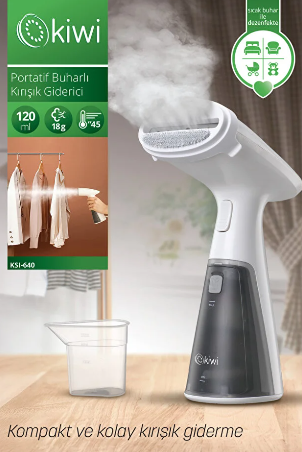 Kiwi KSI-640 Buharlı Kırışık Giderici Beyaz