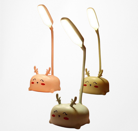 Minihome Sevimli Geyik Usb Ledli Şarjlı Masa Lambası