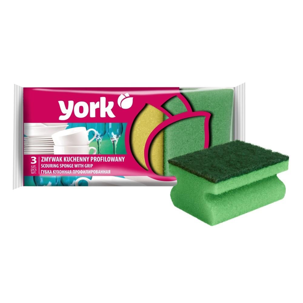 York Oluklu Bulaşık Süngeri 3 Adet 031010