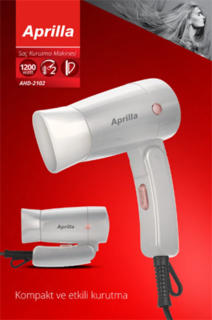 Aprilla AHD-2102 Katlanabilir Saç Kurutma Makinesi Beyaz