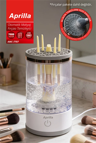 Aprilla AMC-7707 Otomatik Makyaj Fırçası Temizleyici