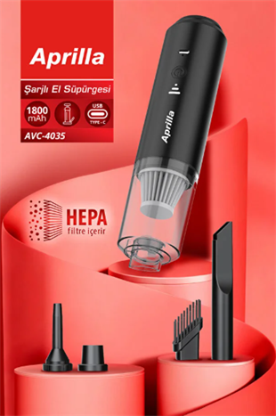 Aprilla AVC-4035 Şarjlı El Süpürgesi Siyah