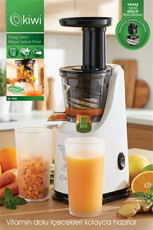 Kiwi KJ-1935 Slow Juicer - Yavaş Meyve Sıkacağı