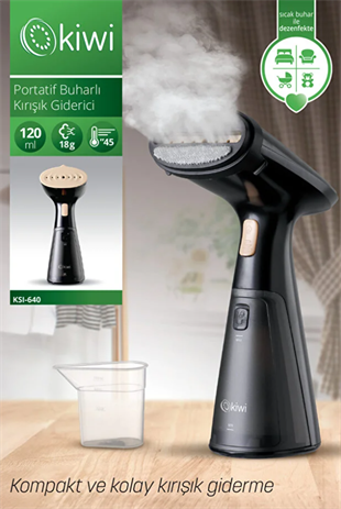 Kiwi KSI-640 Buharlı Kırışık Giderici Siyah
