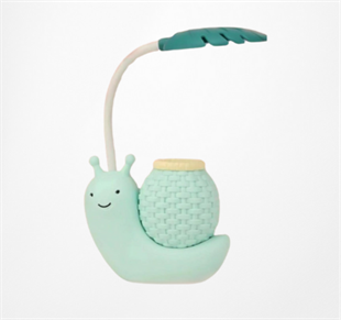 Minihome Sevimli Salyangoz Kalemlikli USB Ledli Şarjlı Masa Lambası