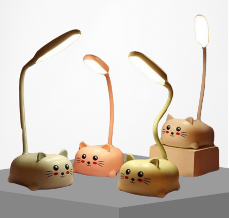  Minihome Sevimli Kedi USB Ledli Şarjlı Masa Lambası